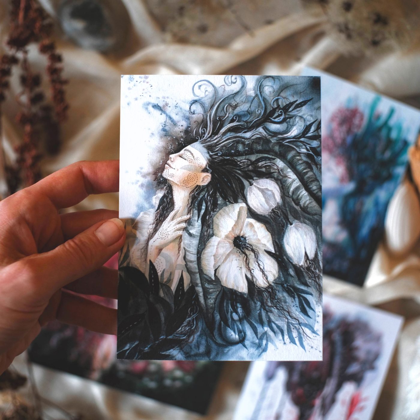 Postkarte "Windgöttin"
