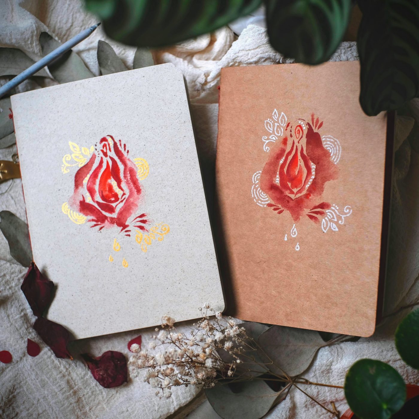 bleeding journal tagebuch fuer die tage bleeding vulva yoni menstruation periode innerer winter einkehr maria und der pinsel - Maria und der Pinsel
