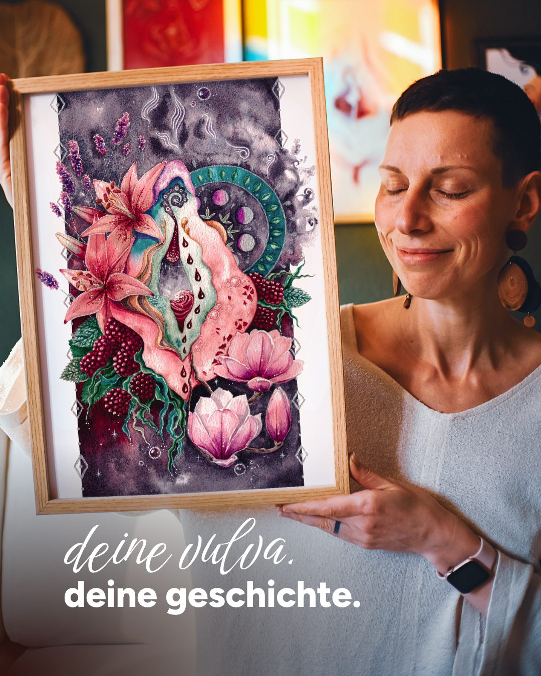 Vulva portrait her story 2 - Maria und der Pinsel