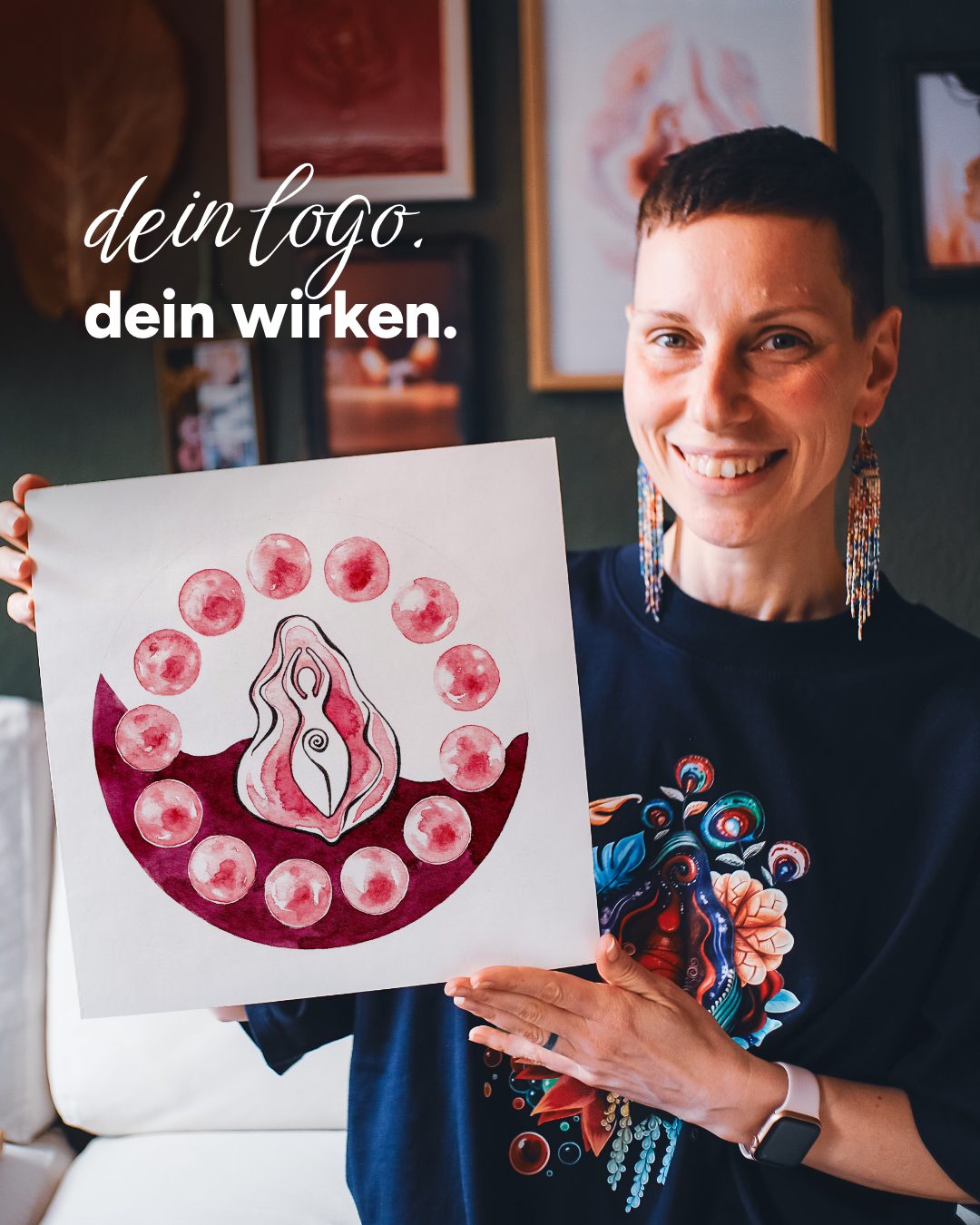 Vulva portrait layers of love 3 - Maria und der Pinsel