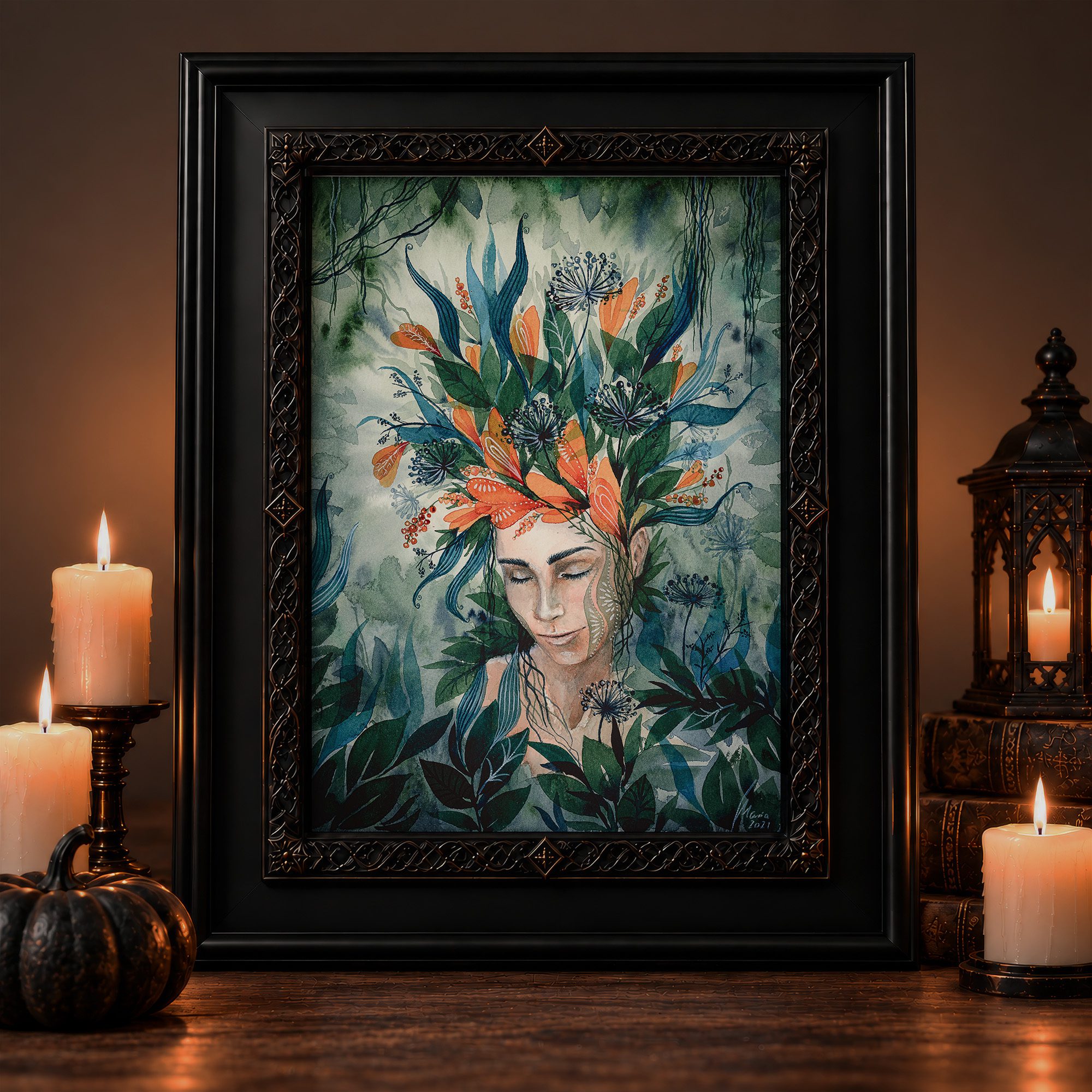 Gruene Traeumerei halloween decor witchy season 1 - Maria und der Pinsel
