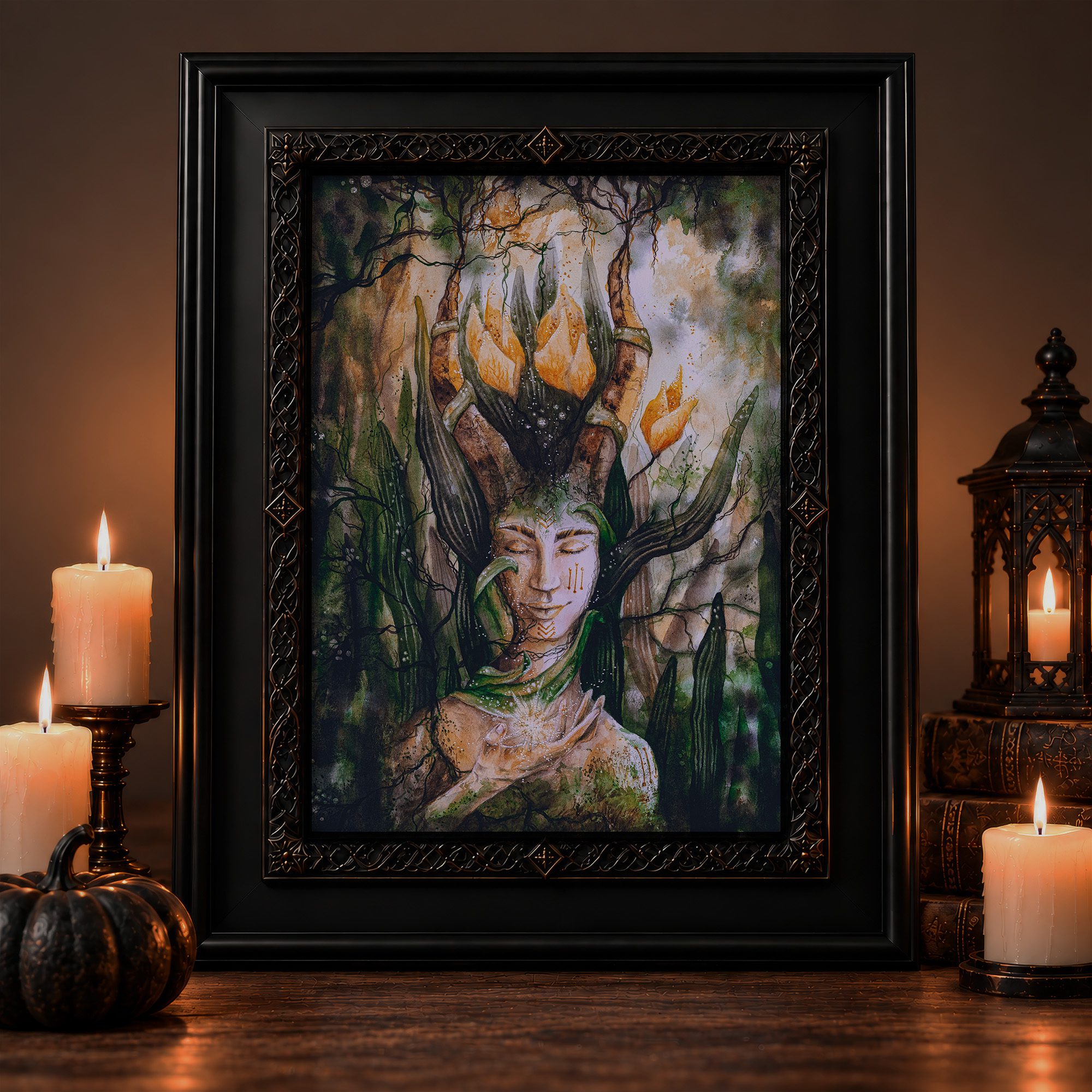 Sonnenherz eart art halloween decor witchy season - Maria und der Pinsel
