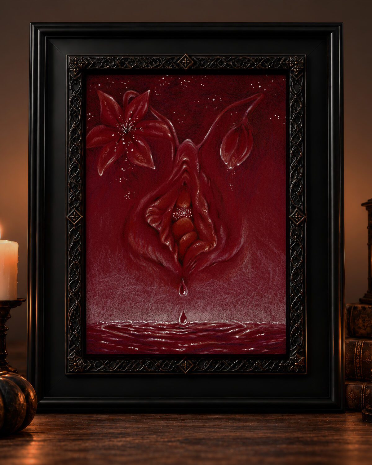 Artprint ~ YONI IN RED <p class="subtitle">Limitiert auf 33 Exemplare</p>