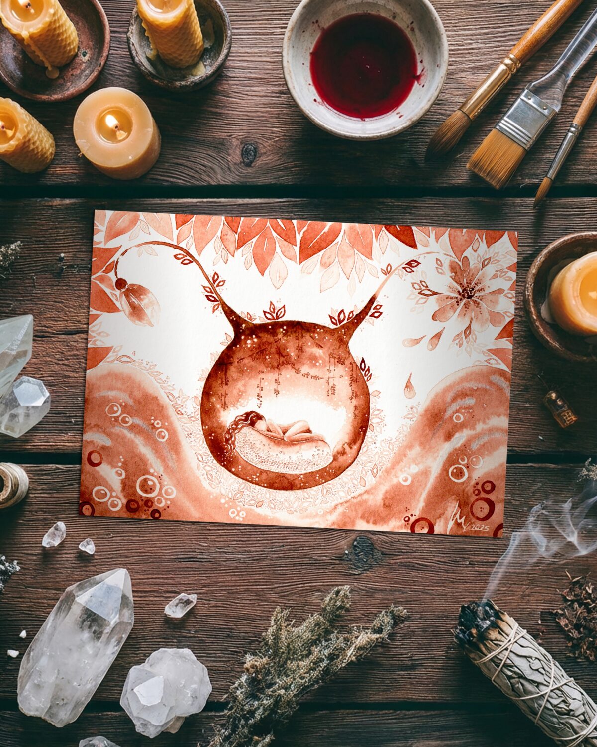 Maria und der Pinsel - MY CAVE Boden Artprint ~ MY CAVE