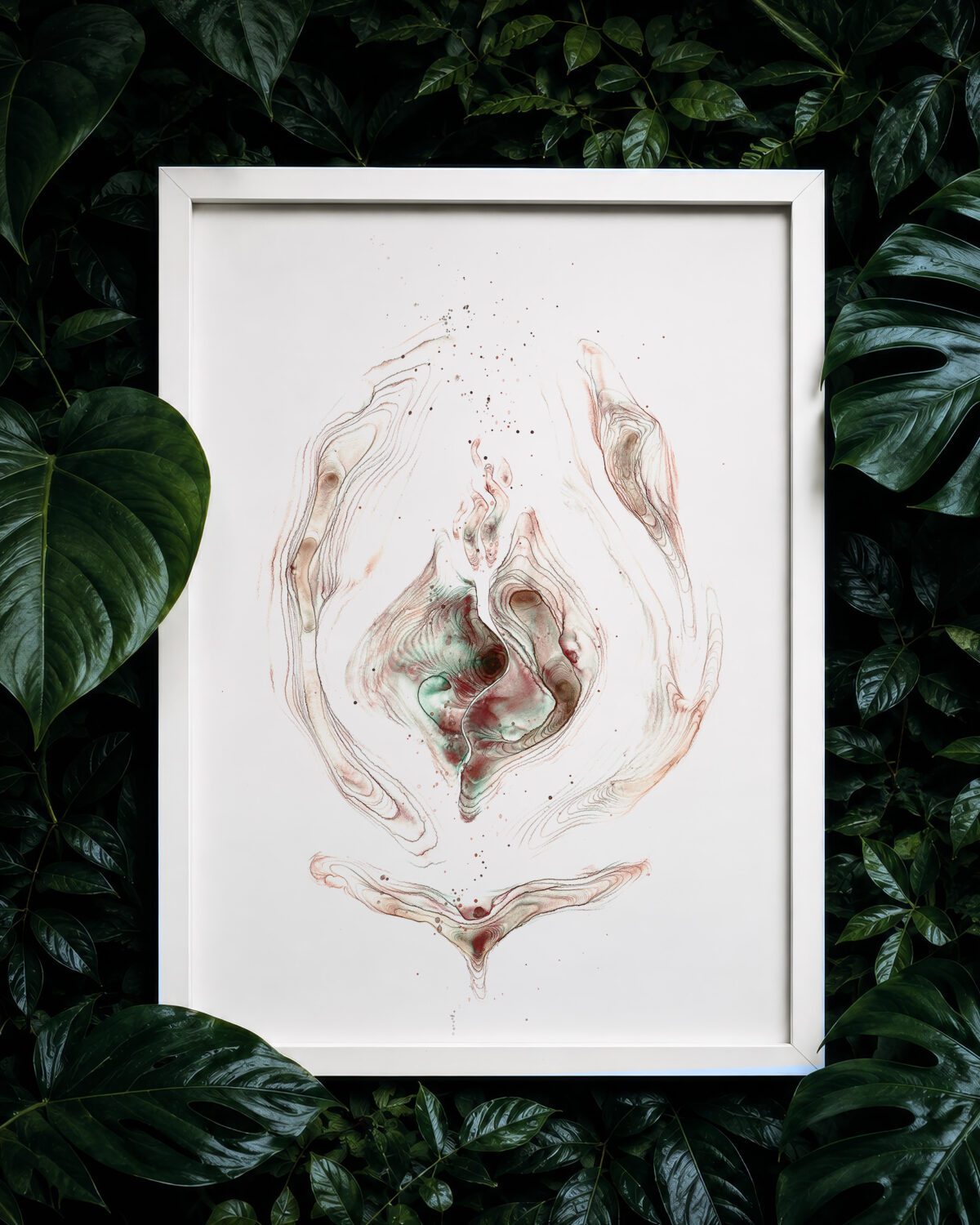 Vulva Unikat ~ FOREST MUSE <p class="subtitle">DIN A3, gerahmt</p>