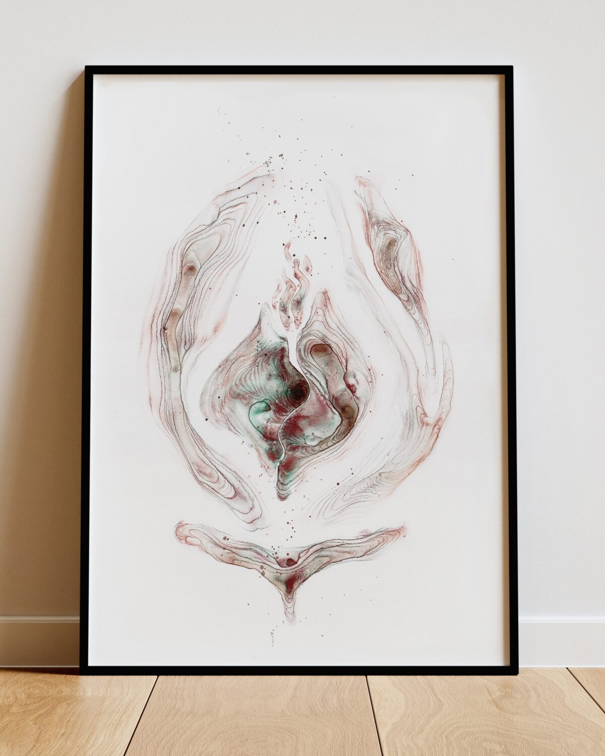 Vulva Unikat ~ FOREST MUSE <p class="subtitle">DIN A3, gerahmt</p>