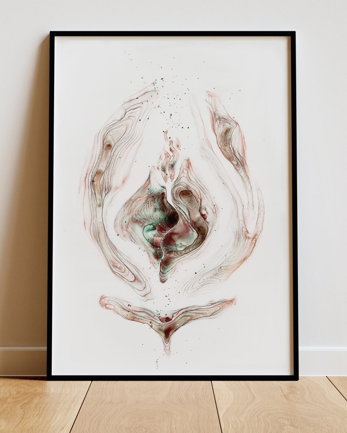 Vulva Unikat ~ FOREST MUSE <p class="subtitle">DIN A3, gerahmt</p>