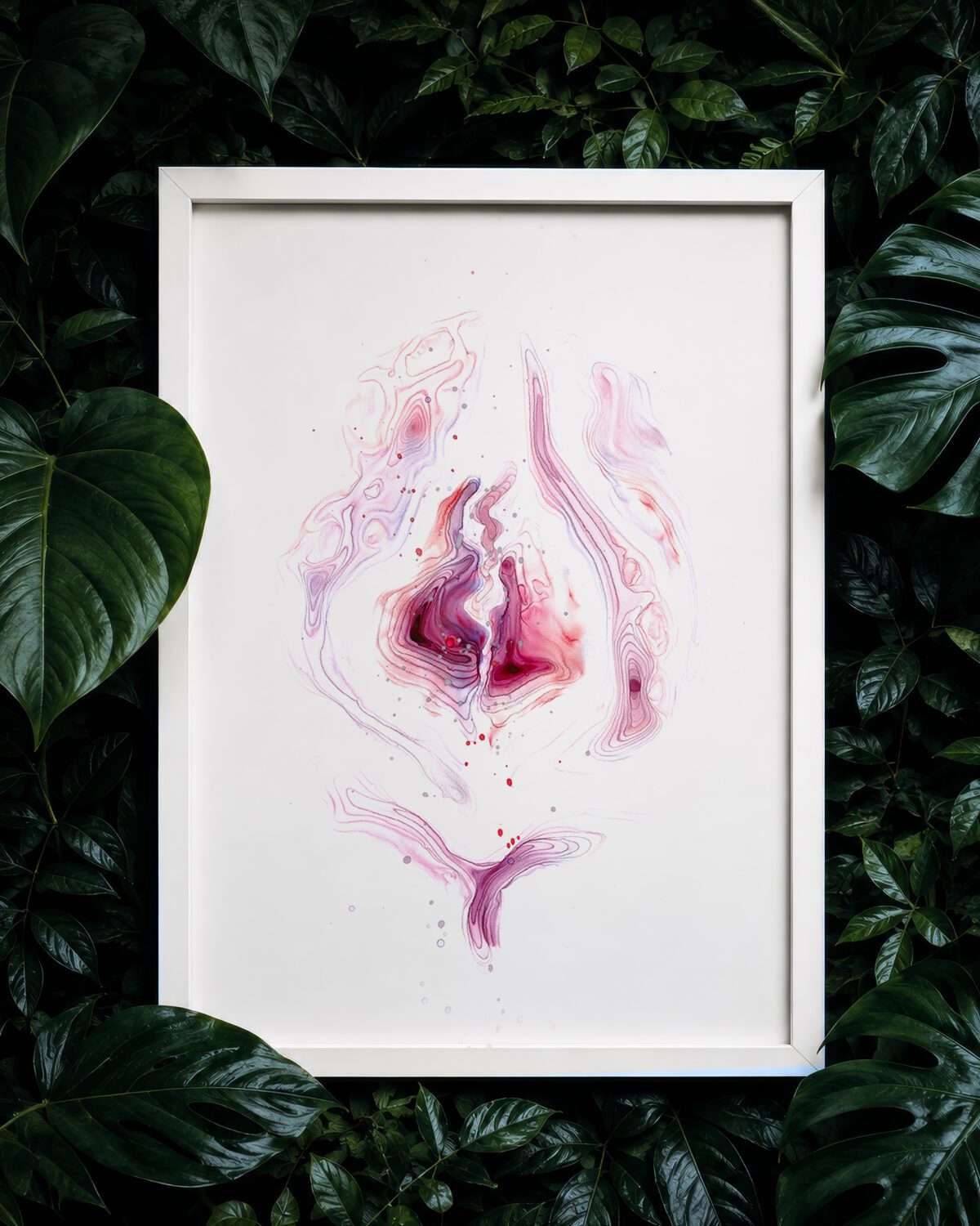 Vulva Unikat ~ RASPBERRY HEAVEN <p class="subtitle">DIN A3, gerahmt</p>