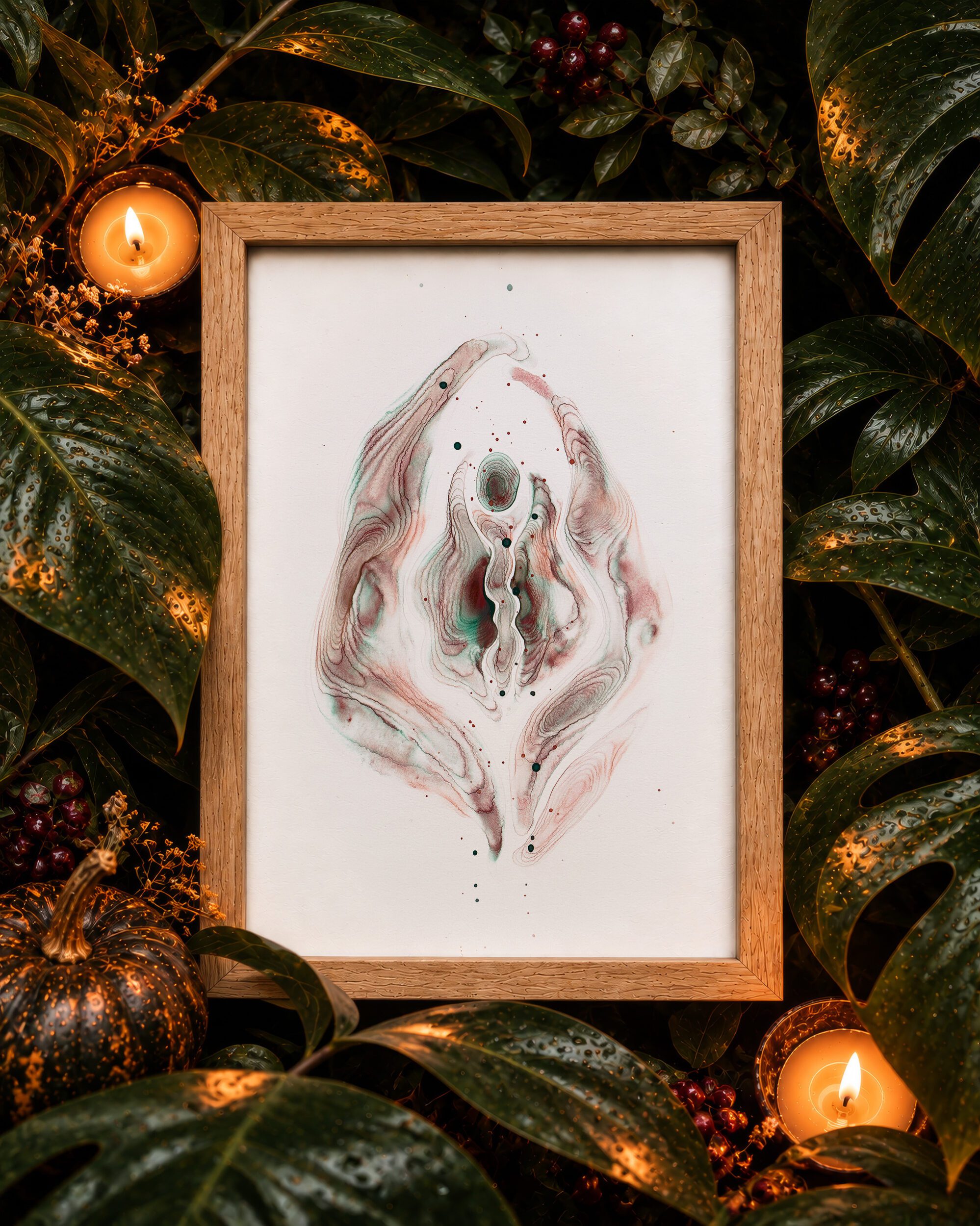 Vulva Woodland Spell halloween decor withy season vulvina vulva kunst feminine - Maria und der Pinsel