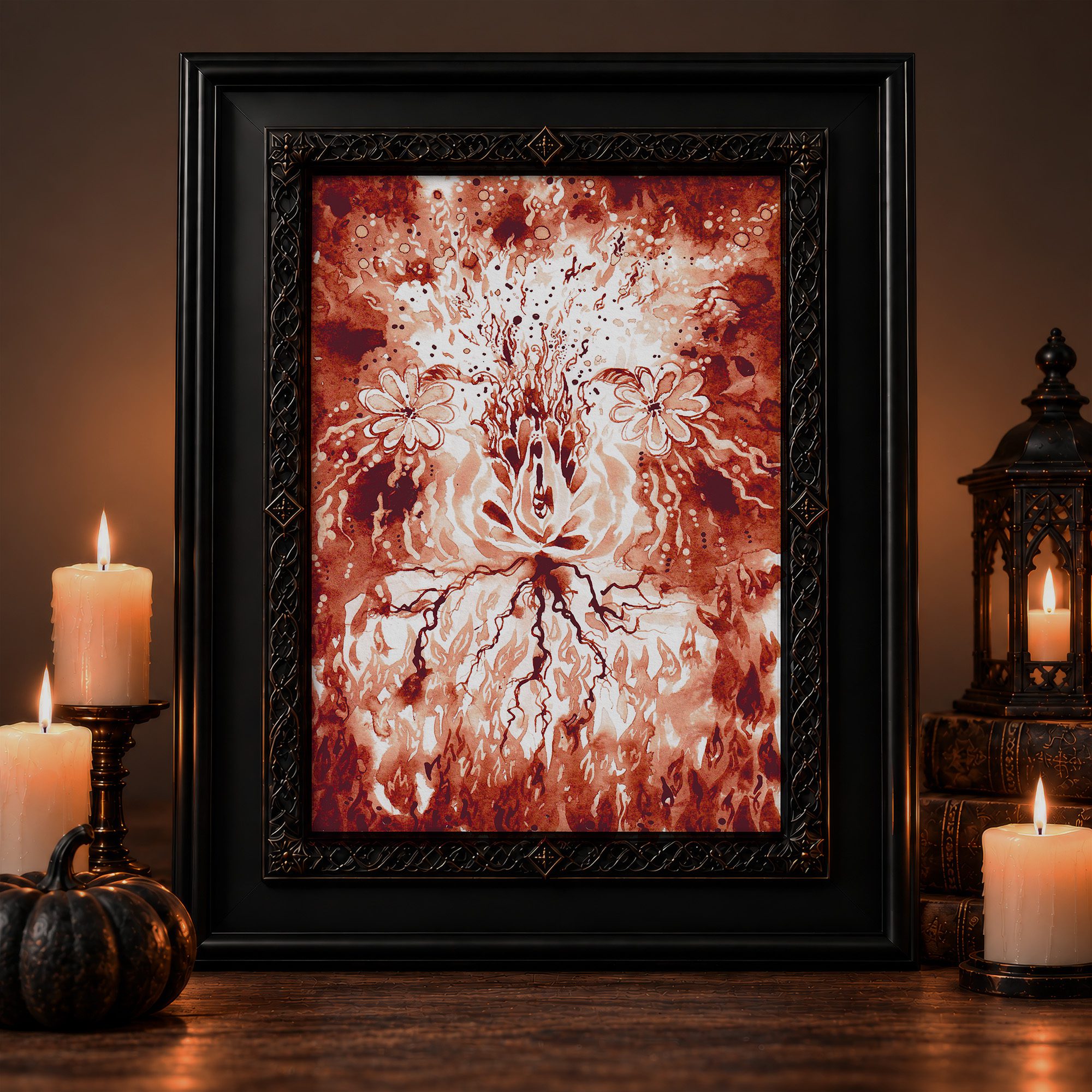 My Power Period Artprint Period Pride Halloween Decor witchy season - Maria und der Pinsel