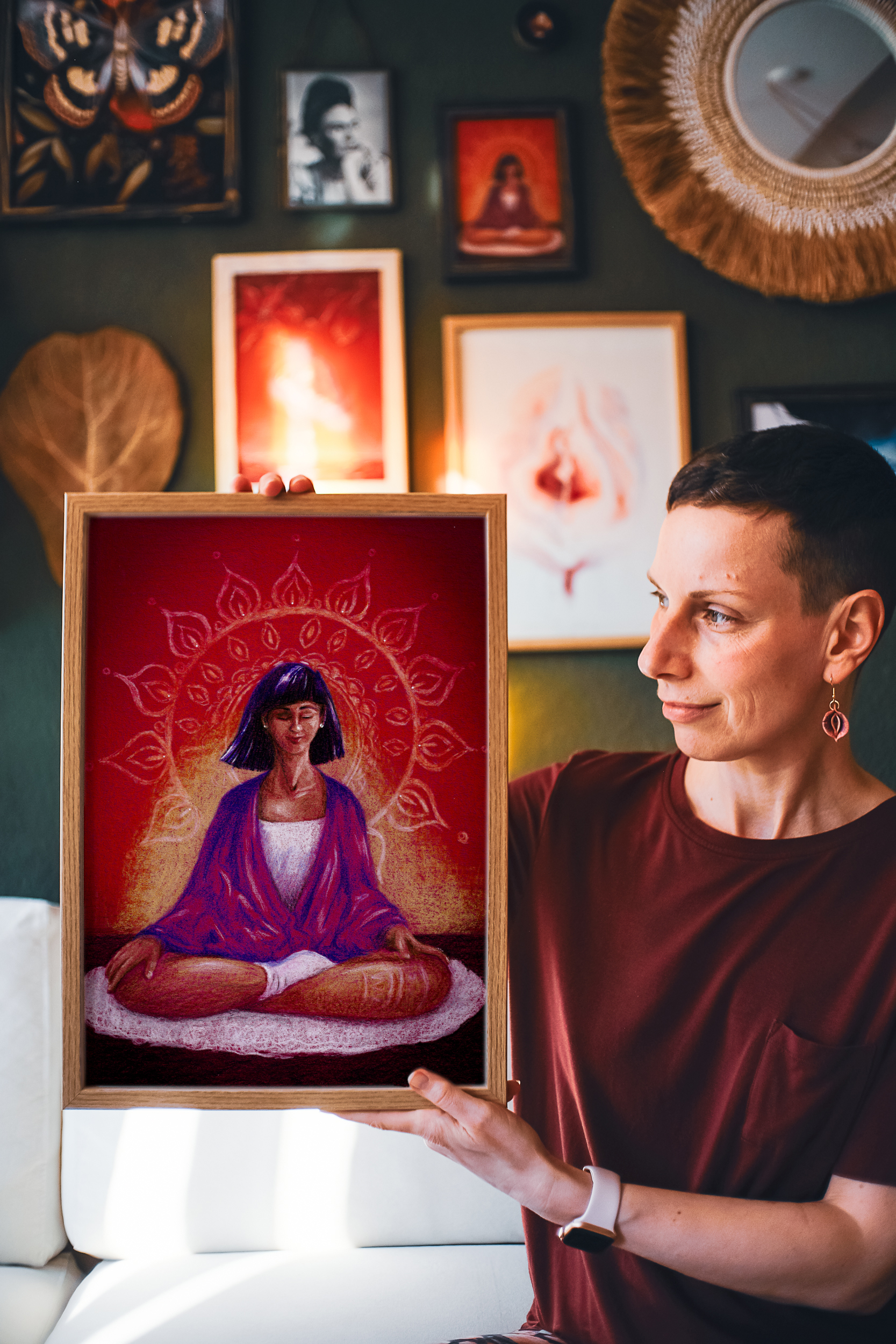 sit breath meditation artprint me - Maria und der Pinsel