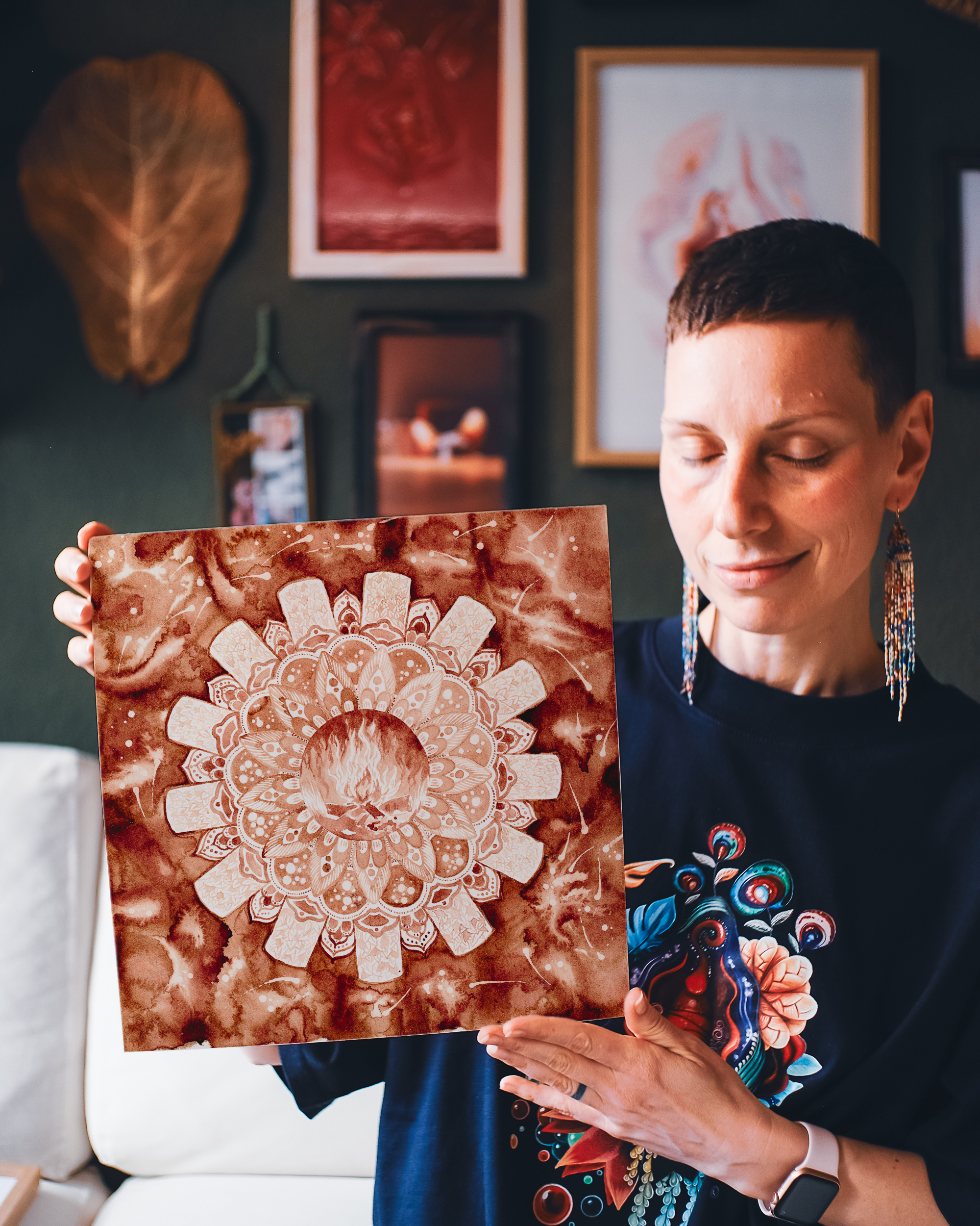 My Circle Fine Art Print me - Maria und der Pinsel