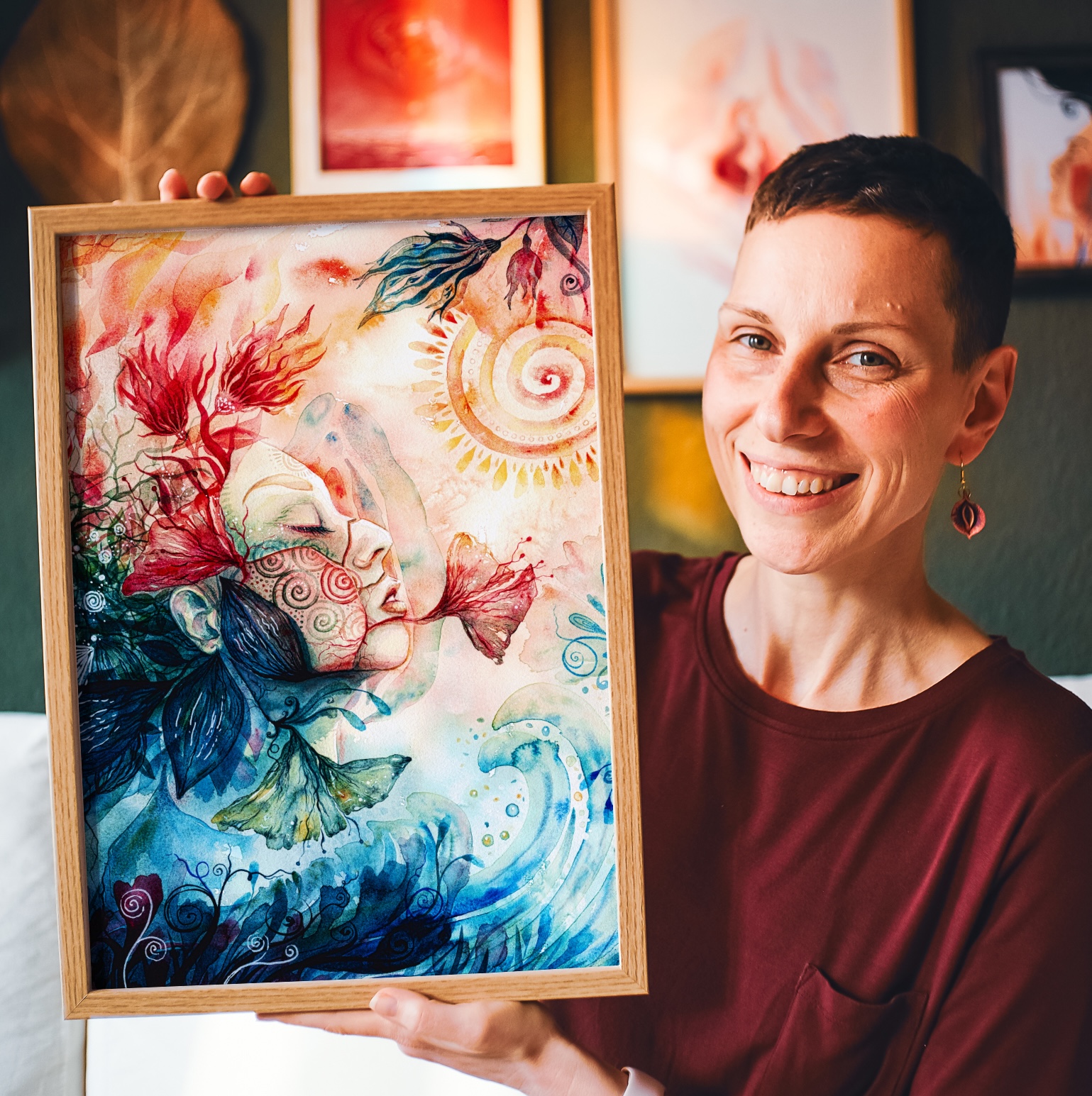 maria und der pinsel kunst fuer frauen selbstliebe vulva kunst muse devine feminine sacred yoni goettin - Maria und der Pinsel