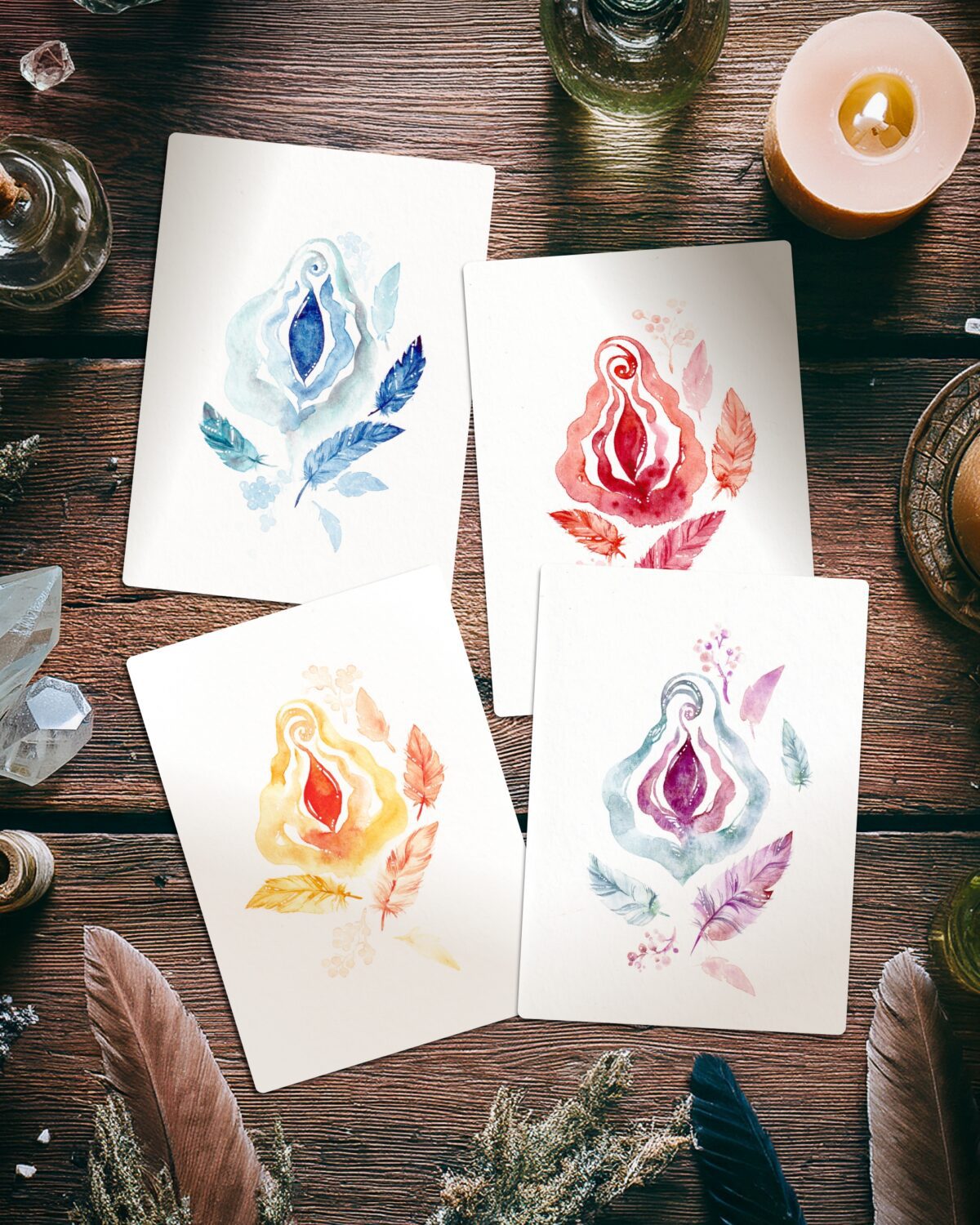 Postkartenset ~ VULVAFEDER