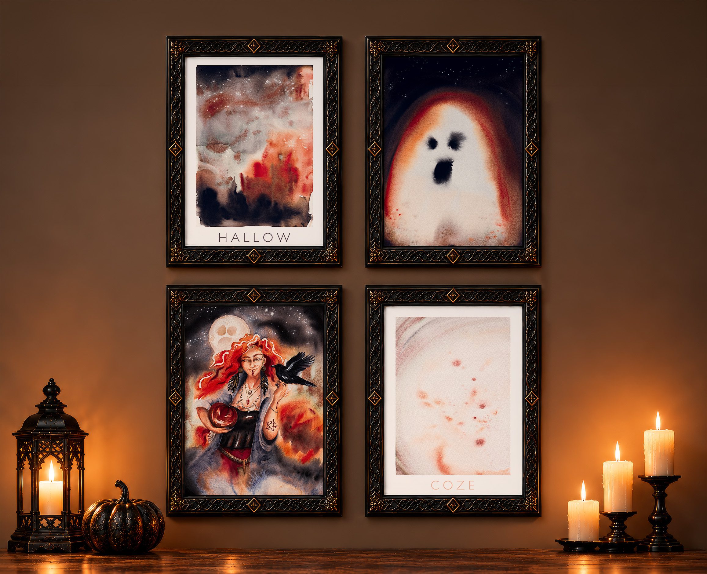 Halloween Gallery wall - Maria und der Pinsel