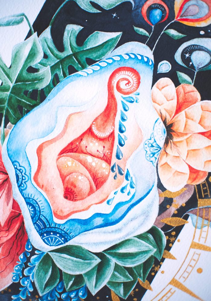 individuelle aufträge - dein vulva portrait aquarell yoni vagina maria und der pinsel vulversity vulvacasting persoenlich individuell 7 scaled Vulva Portrait - Details