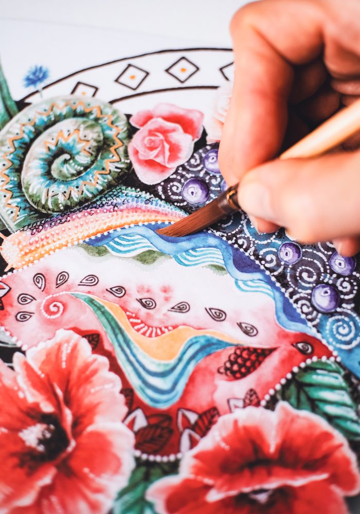 individuelle aufträge - vulva portrait schossraumheilung schwesternschaft vulva casting vagina yoni selbstliebe wertschaetzung goettin individuell vulva bild gemaelde geschenk1 Vulva Portrait "Die Sommernajade" - 2024