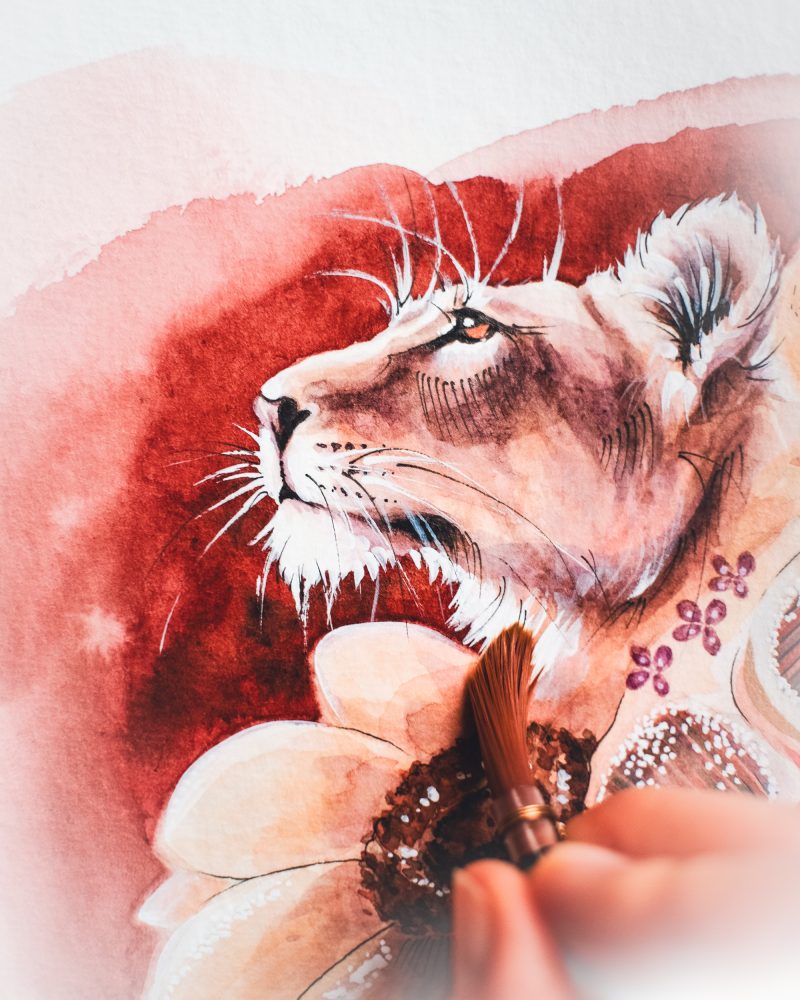 Vulva Portrait "Die Sonnenlöwin" - 2024