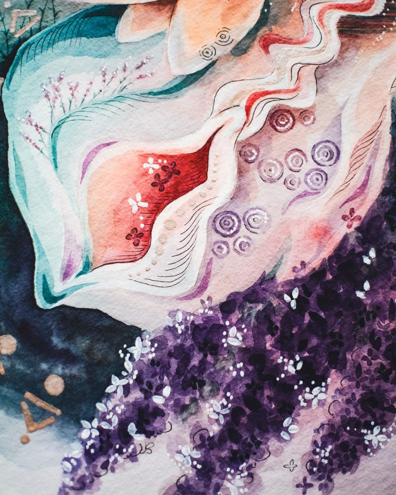vulvaschönes - vulva portrait schossraumheilung schwesternschaft vulva casting vagina yoni selbstliebe wertschaetzung goettin individuell vulva bild gemaelde geschenk5 Vulva Kunst